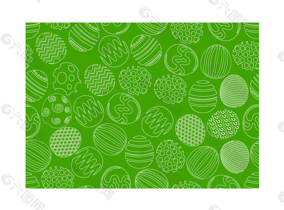 矢量绿色复活蛋背景素材