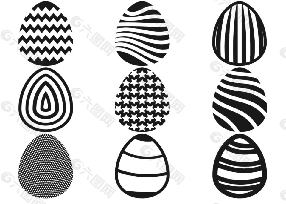 复活蛋矢量素材