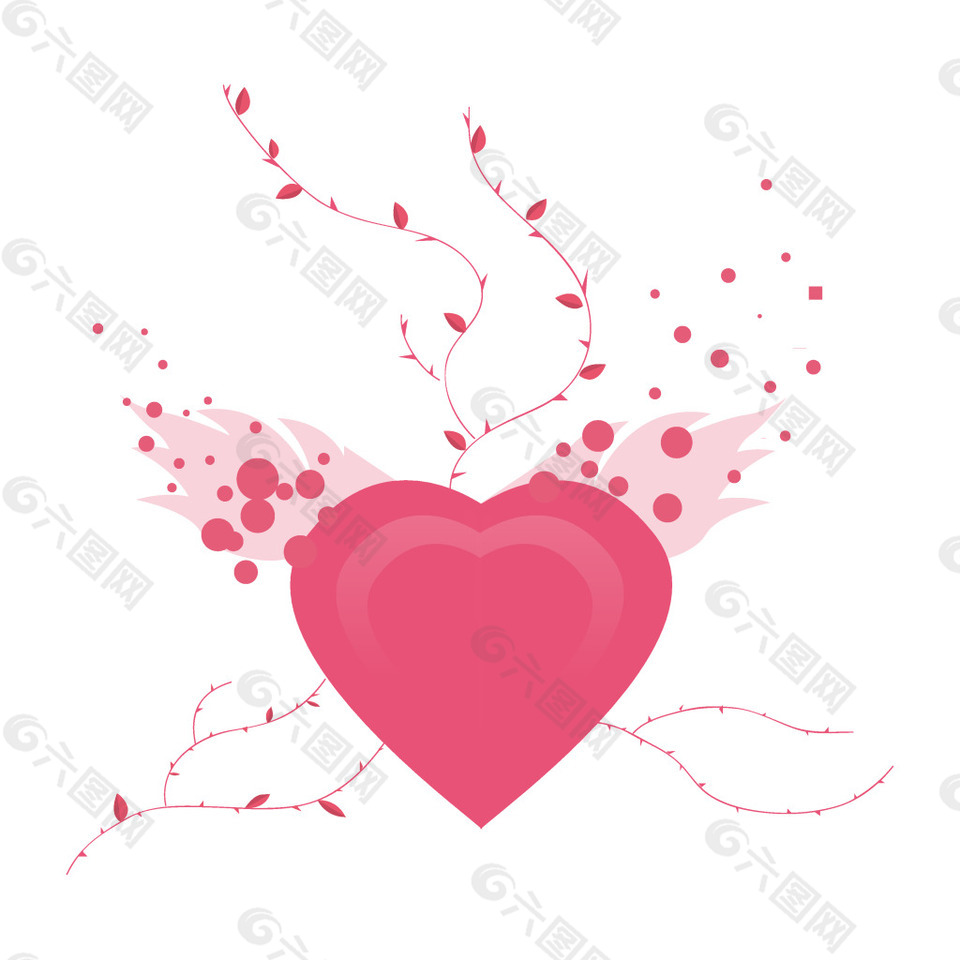 粉色心形素材