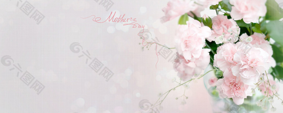 花朵温馨母亲节背景