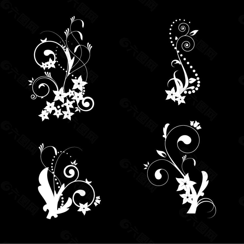 创意花卉花纹设计设计元素素材免费下载(图片编号:8629468)-六图网