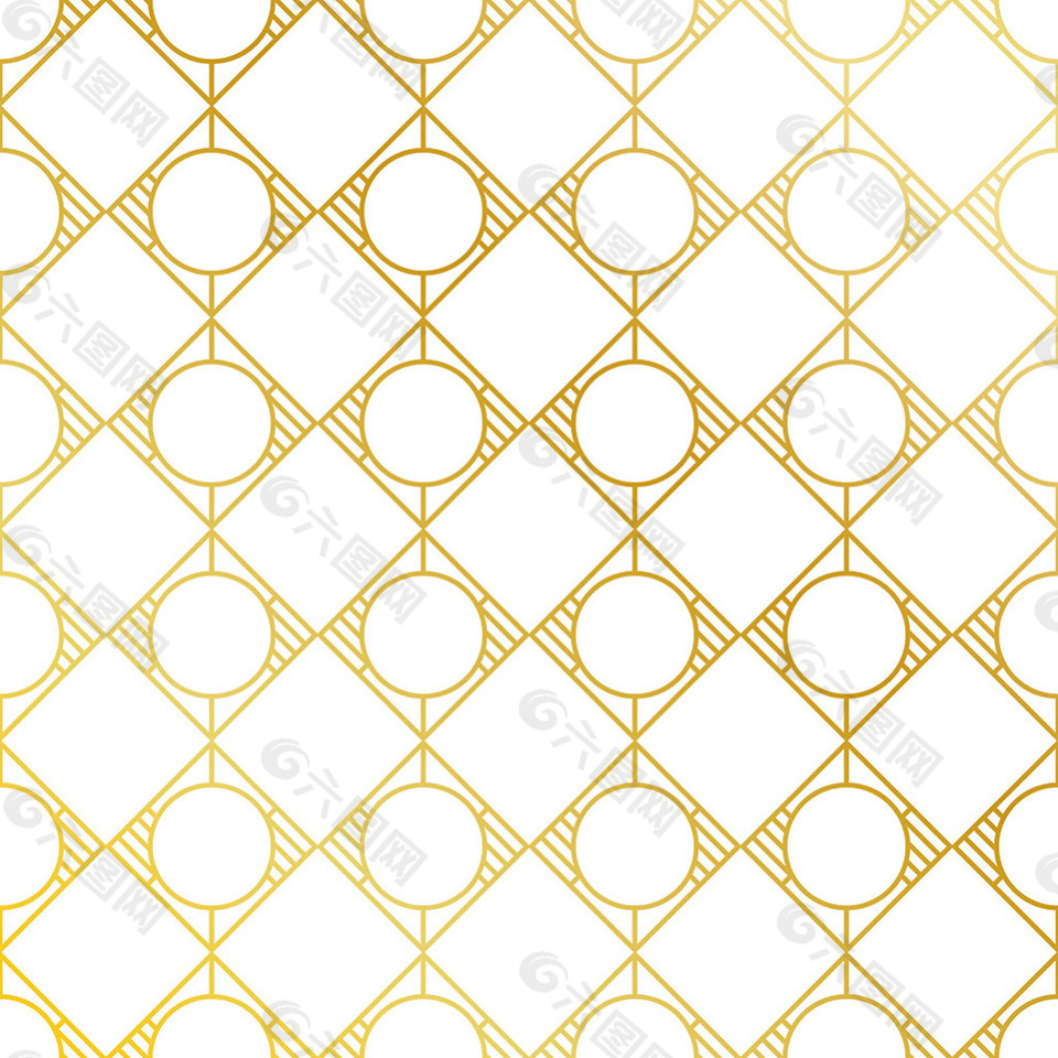 金色抽象对称装饰图案背景