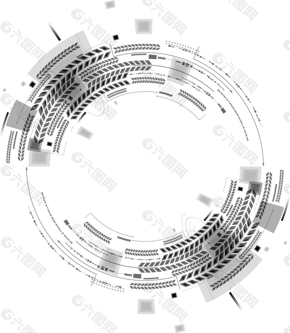 灰色几何图标科技创意设计元素