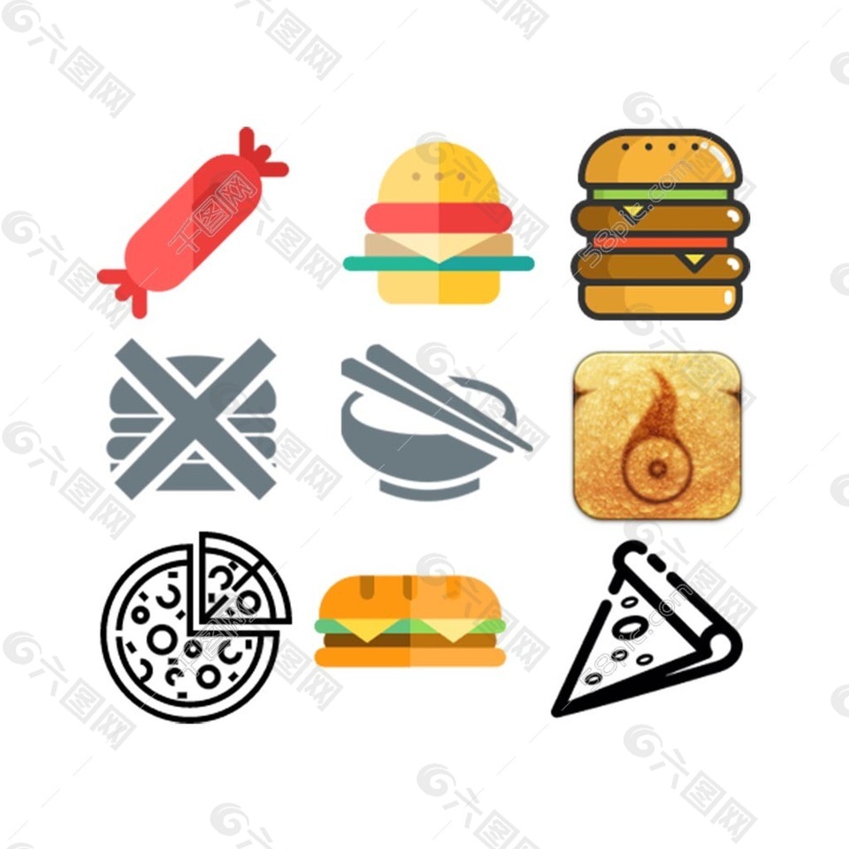 食物食品精美icon图标EPS
