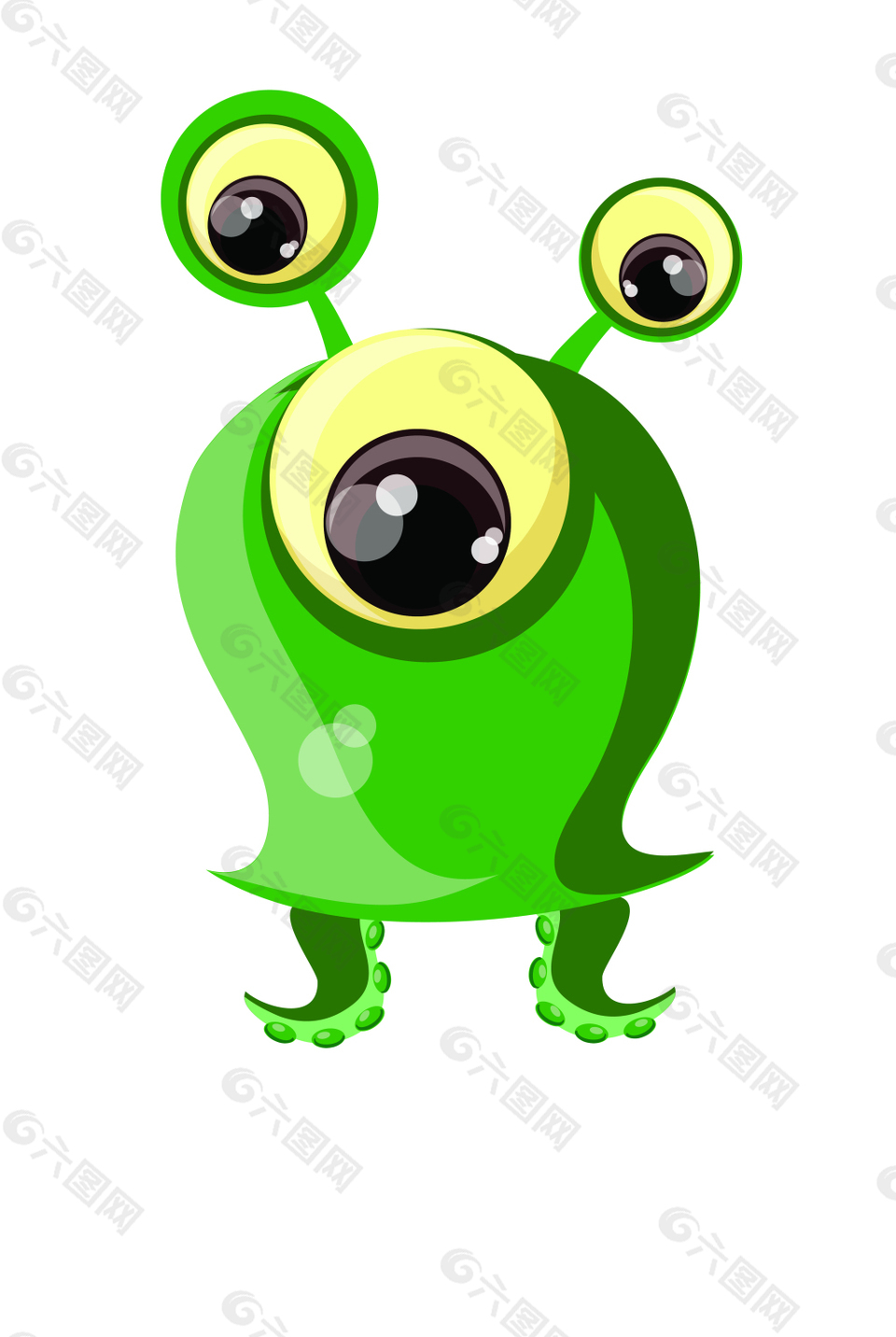 绿色大眼怪物EPS