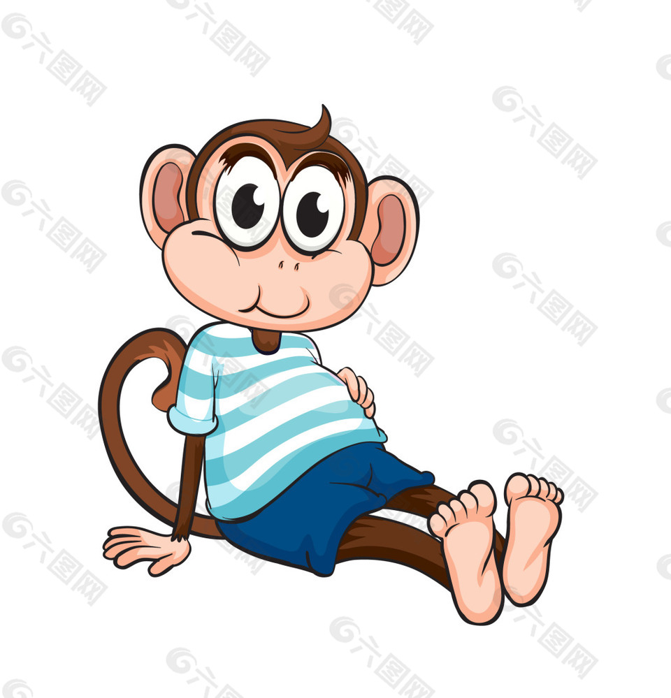 卡通动物猴子EPS