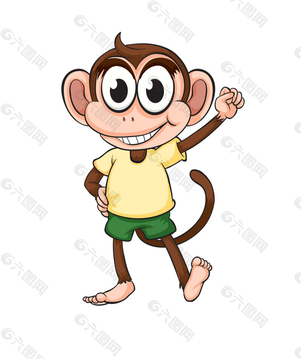 矢量动物猴子EPS
