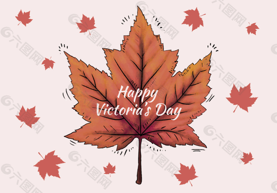 秋季手绘枫叶素材