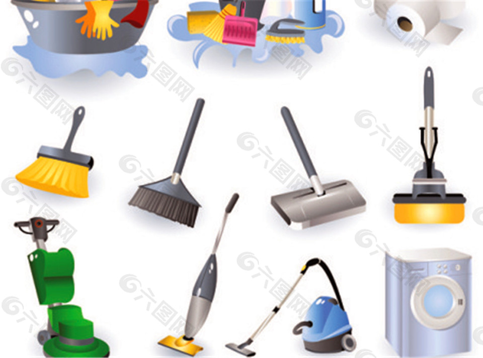 清洗矢量图标集