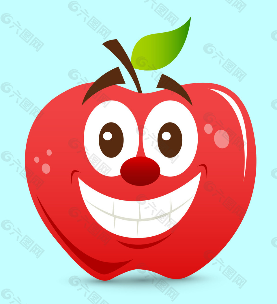 卡通可爱苹果EPS