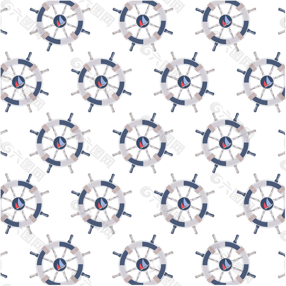 手绘方向舵装饰图案背景