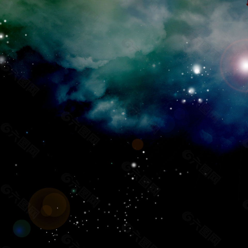 镜头光晕星空云彩