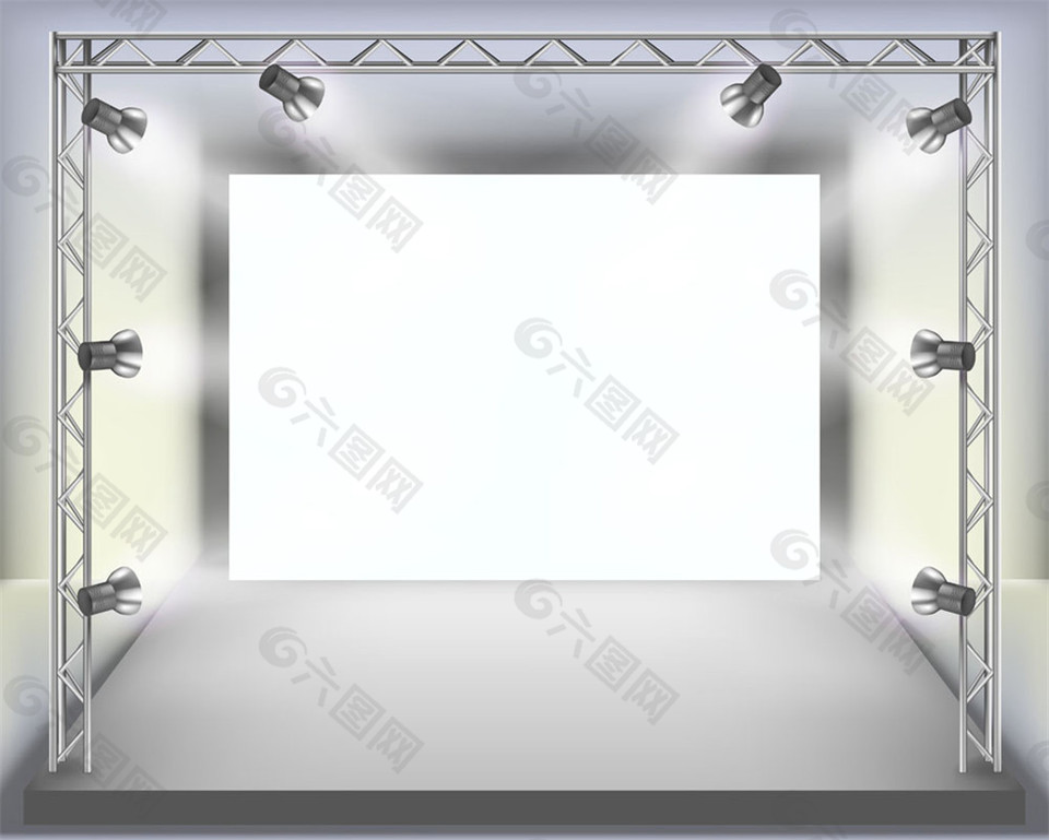 铁架灯光广告牌图片