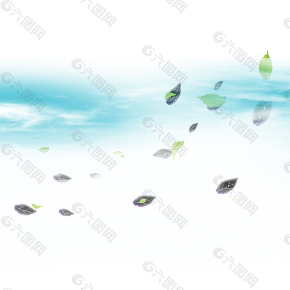 天空漂浮树叶背景素材免费下载(图片编号:8635075)-六图网