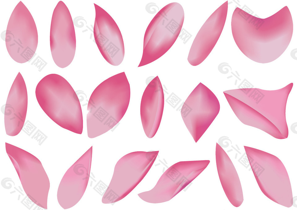 各种花瓣节日装饰粉红素材图片