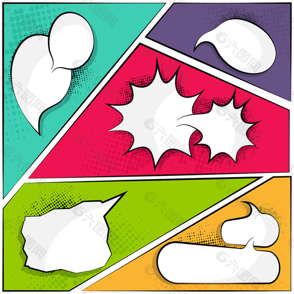 各种形状对话框设计素材