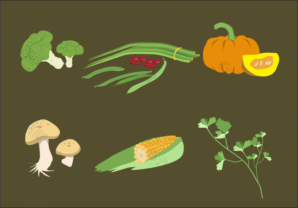 手绘蔬菜插图