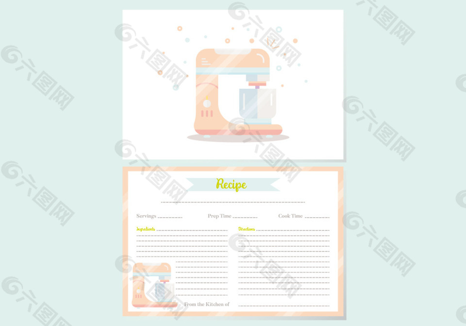 清新手绘食谱卡