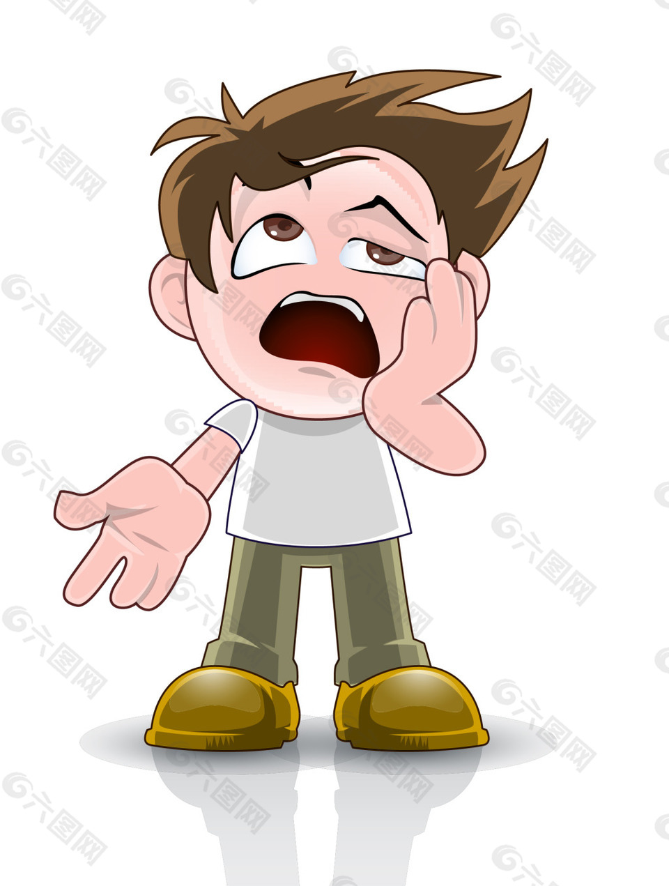 矢量人物牙痛EPS