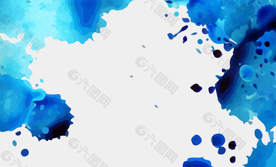 水墨蓝色渐变背景