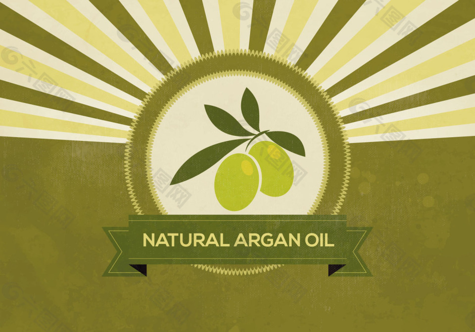 怀旧摩洛哥坚果油海报图标