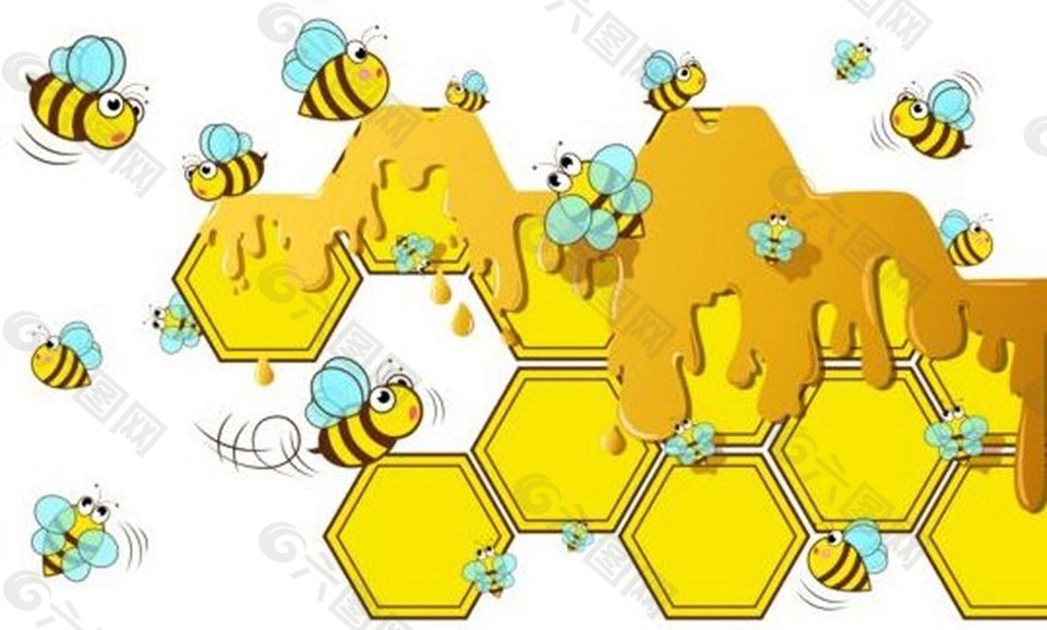 黄色蜜蜂背景素材