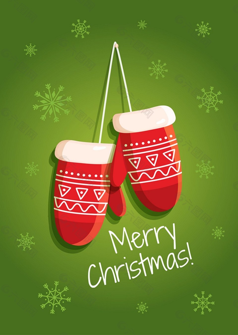 圣诞手套背景素材