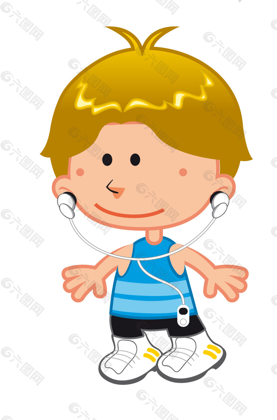 矢量音乐男孩EPS