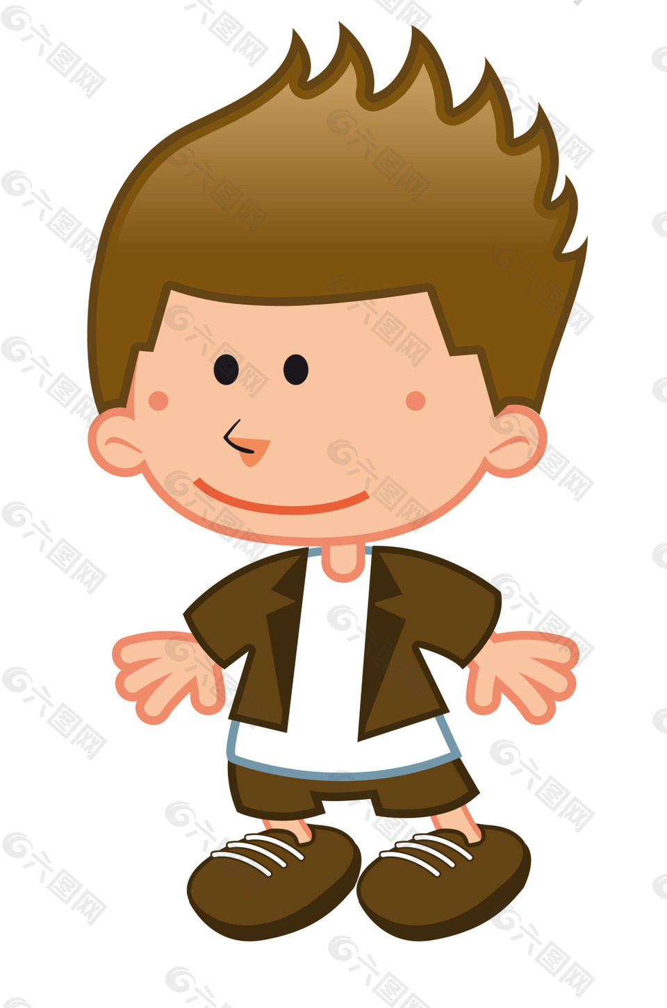 卡通时尚男孩EPS