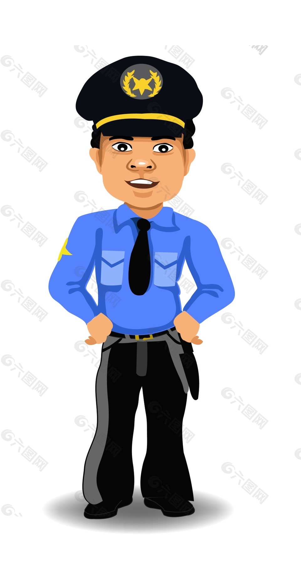 卡通工作人员警察EPS
