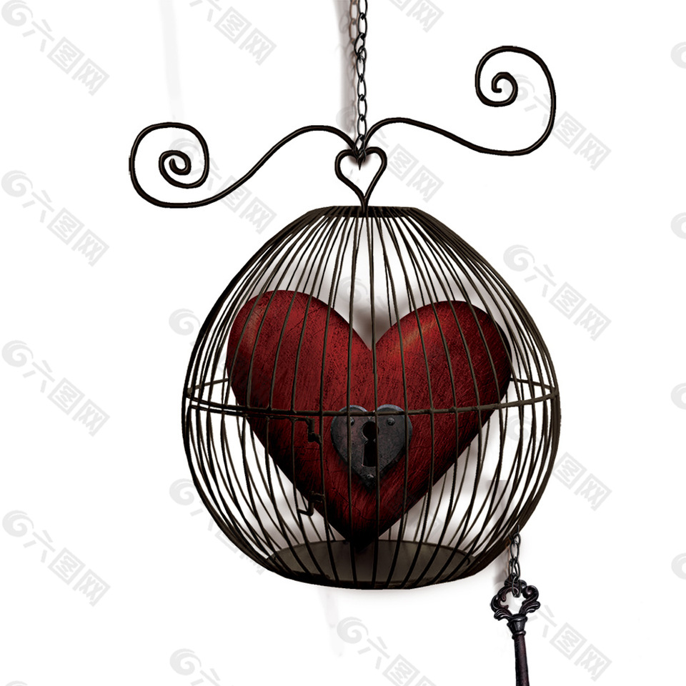 爱心牢笼PSD素材