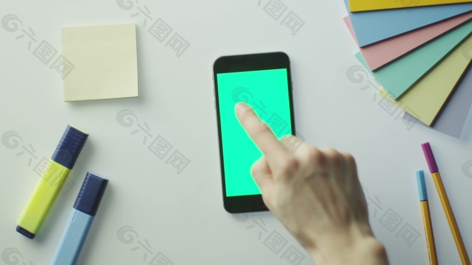 实拍绿屏手机视频素材