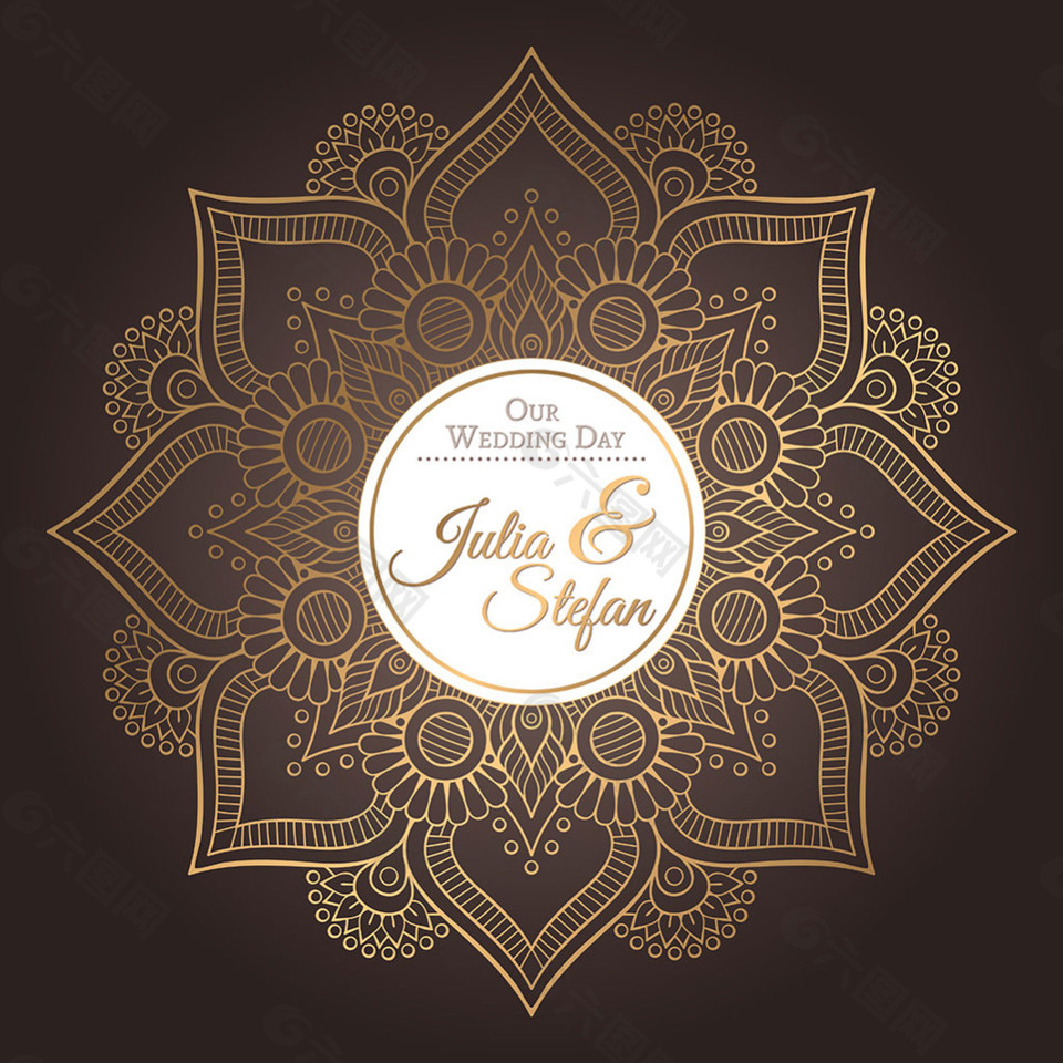 漂亮曼陀罗装饰图案背景