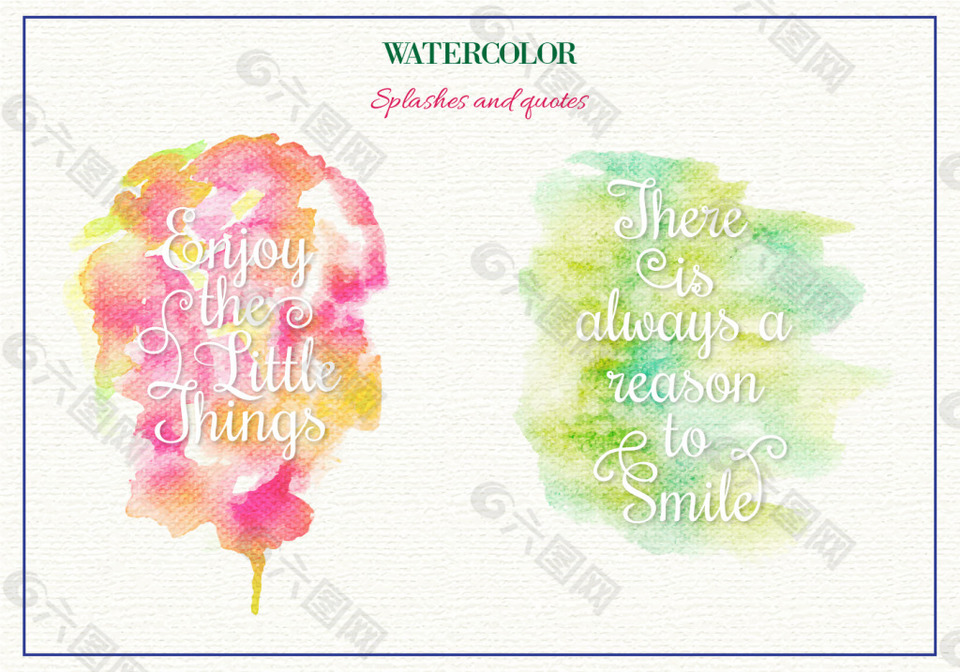 唯美水彩banner背景