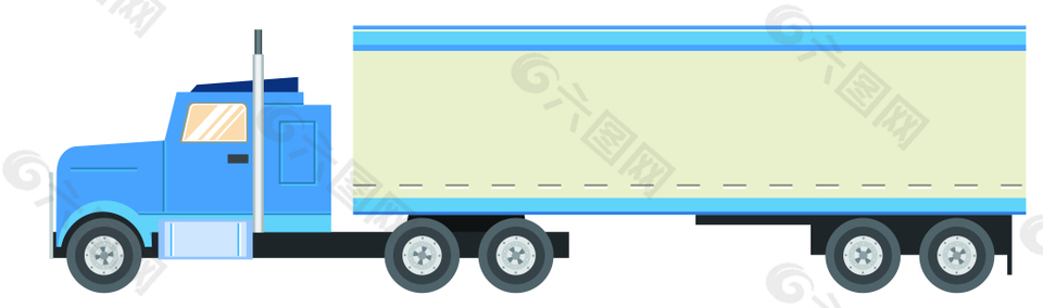 蓝色大型货车EPS