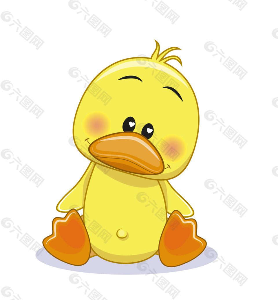 矢量卡通唐小鸭EPS