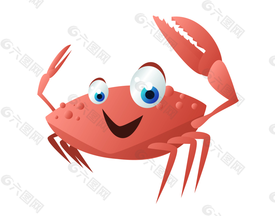矢量可爱蟹仔EPS