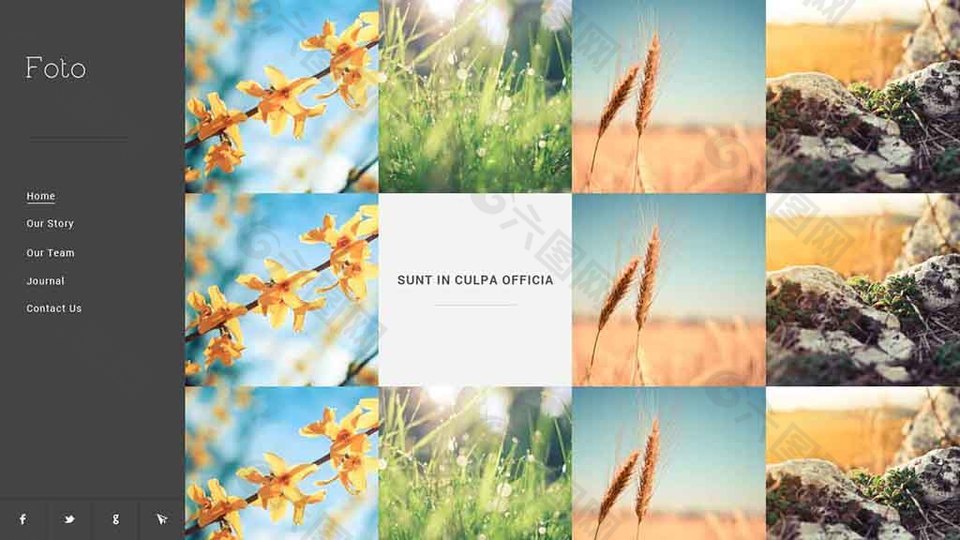 风景旅行企业网站UI设计模版