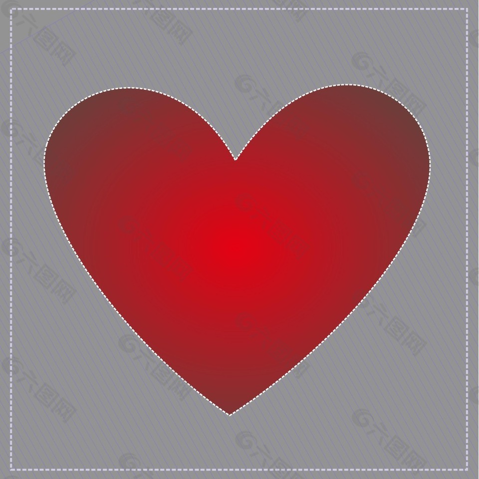 简约红色心形背景