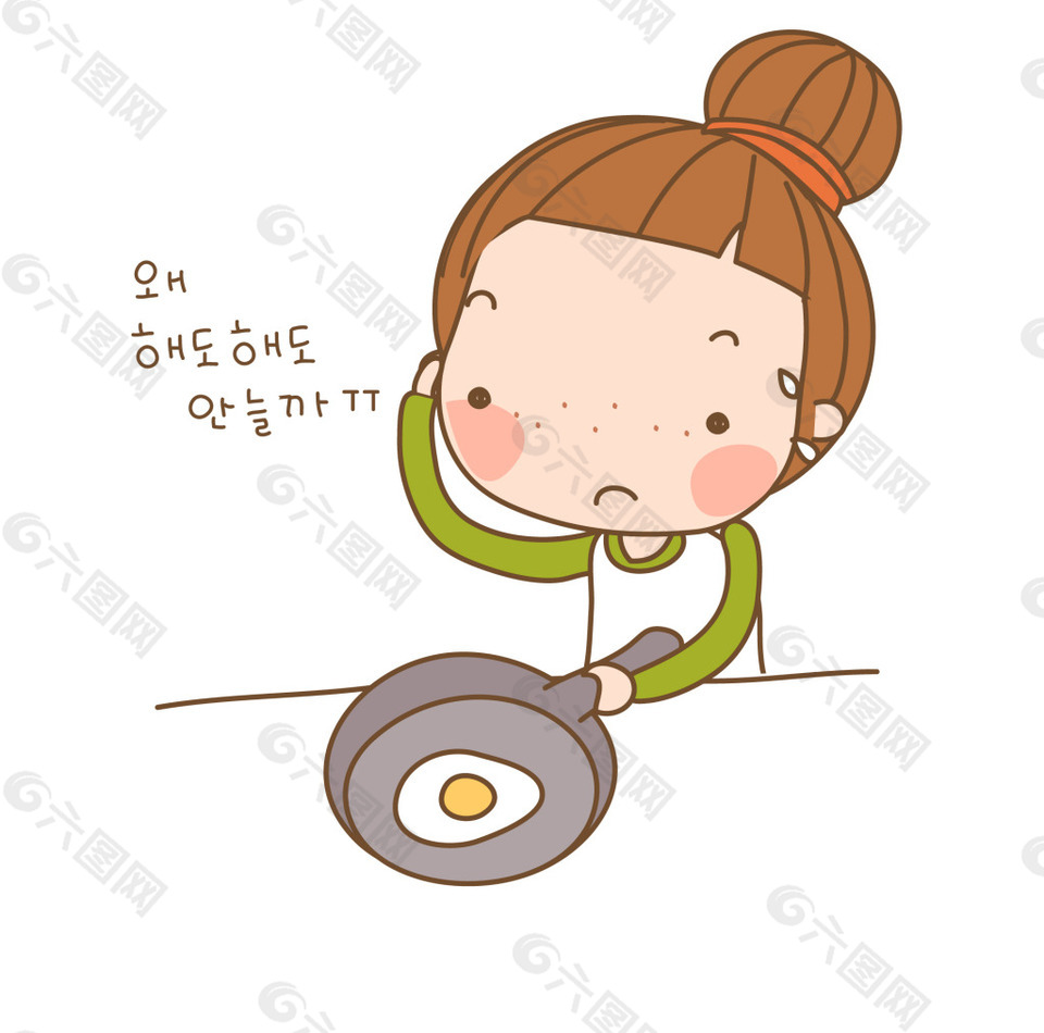 时尚韩国学生蒸蛋EPS