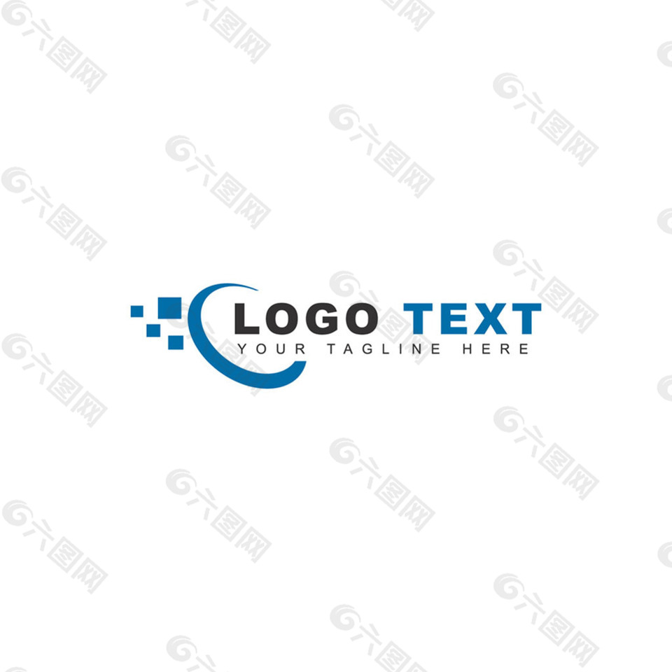 蓝色科技标志logo
