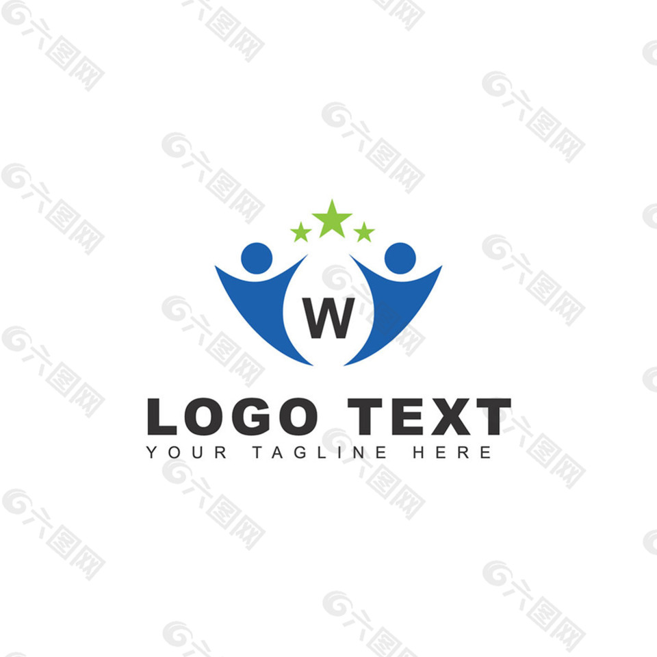 抽象字母w标志logo