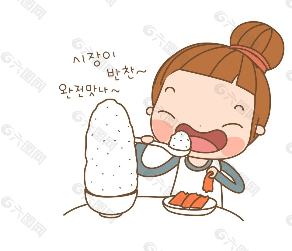矢量卡通饭团EPS