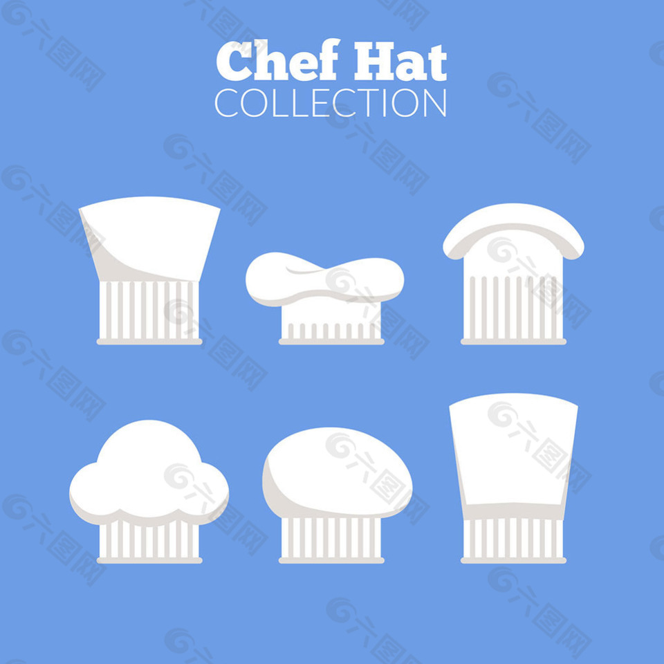 扁平风格厨师的帽子图标