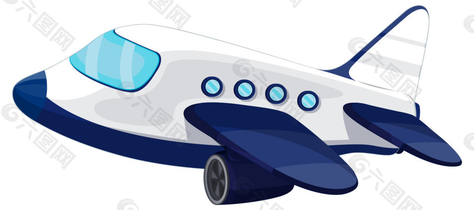 卡通矢量可爱飞机商业装饰图案创意设计元素