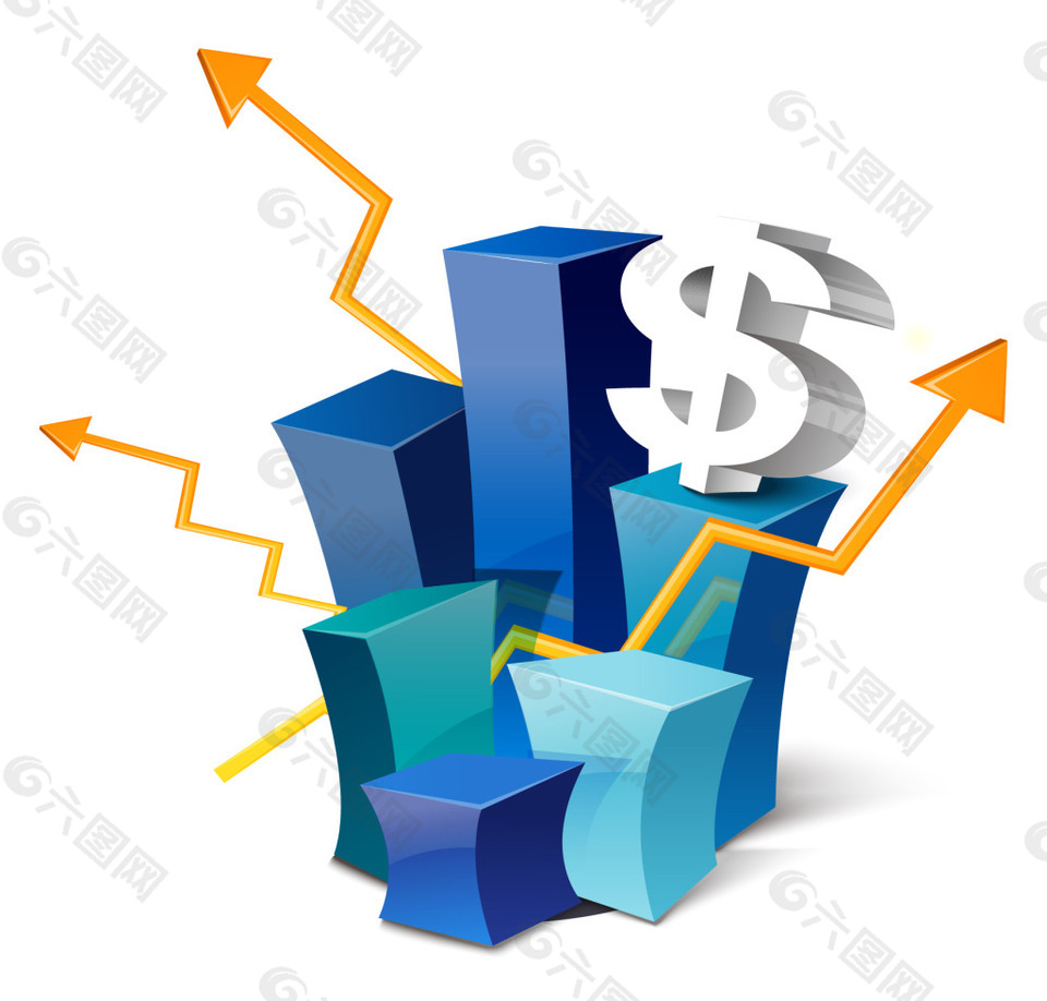 蓝色卡通矢量企业商业商务ppt元素素材