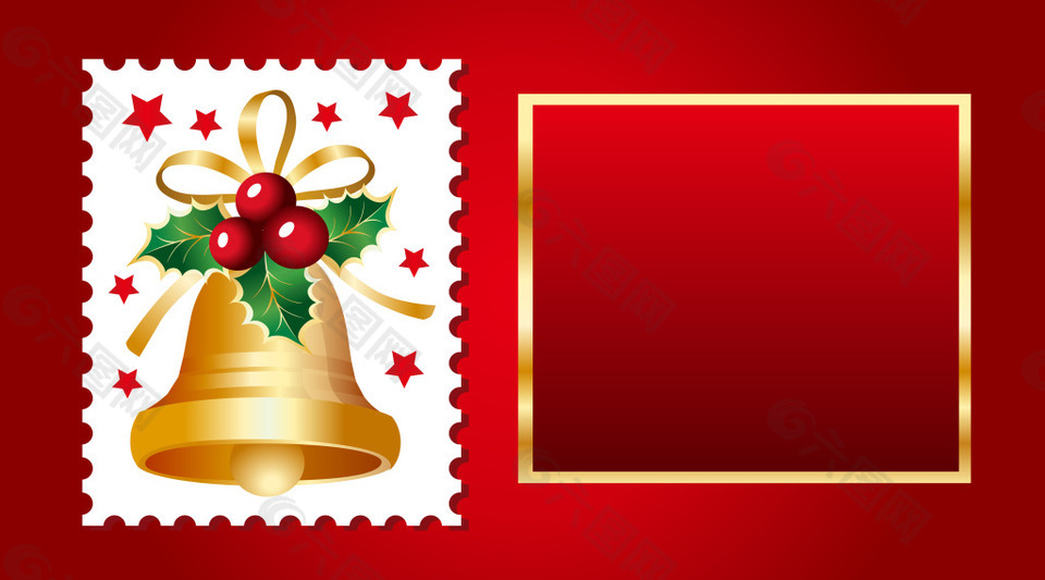 圣诞铃铛卡片背景