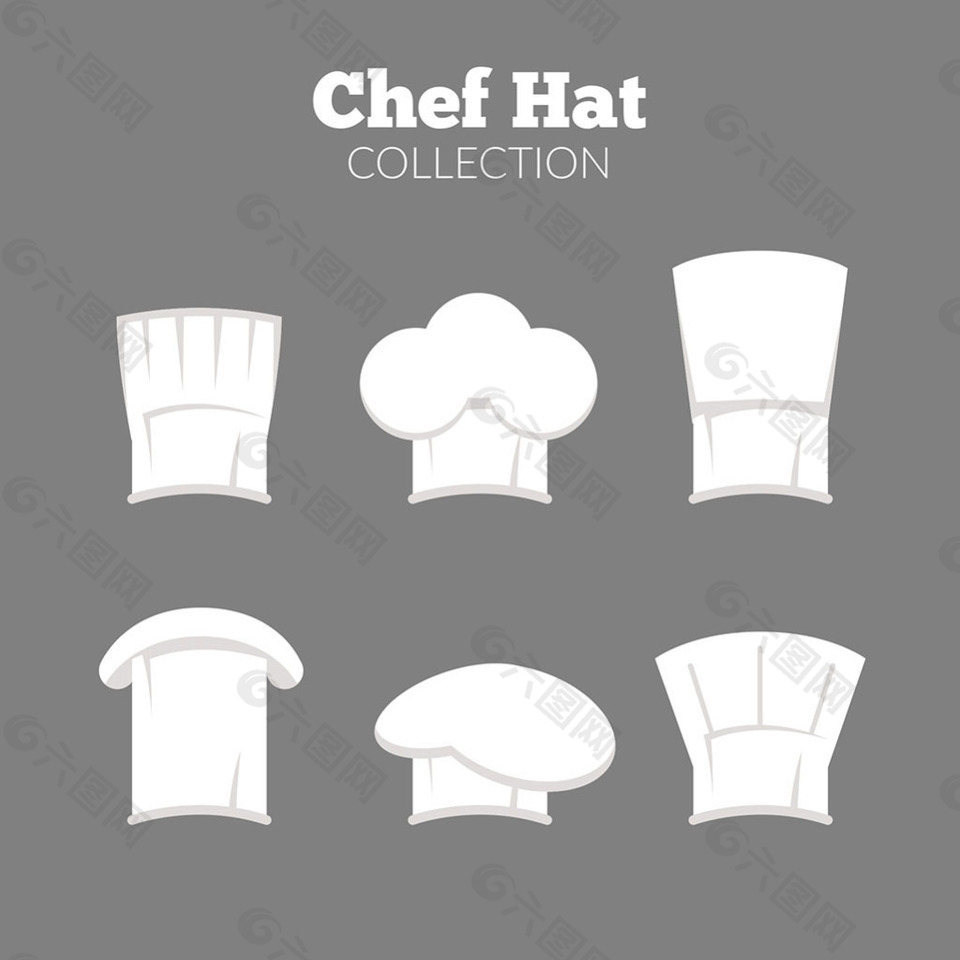各种不同的厨师帽子素材