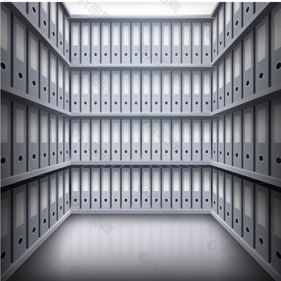 灰色书架文件夹背景