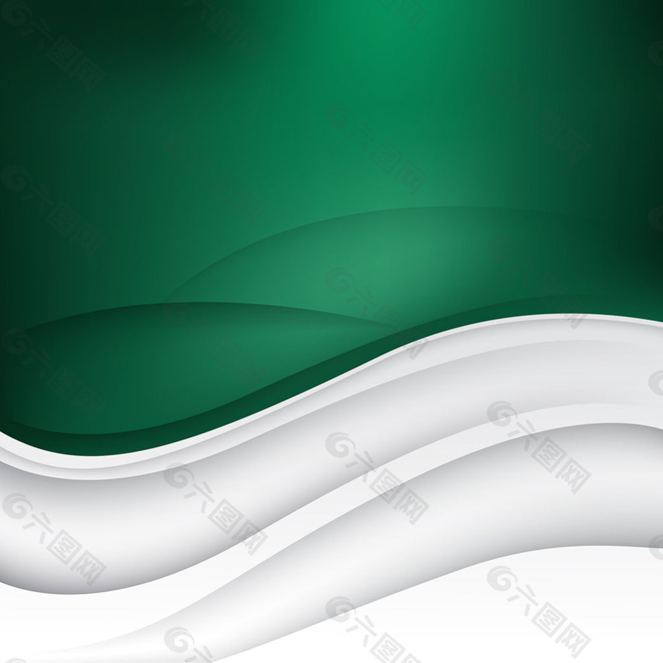 抽象绿色白色波纹渐变背景
